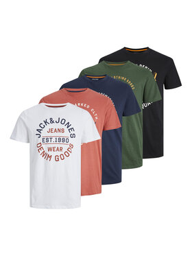 Jack&Jones Jack&Jones Set 5 tricouri Mikk 12248218 Colorat Relaxed Fit