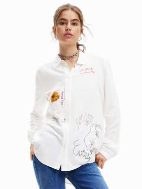 Desigual Desigual Krekls Sweet Hamburgo 23SWCW48 Balts Regular Fit