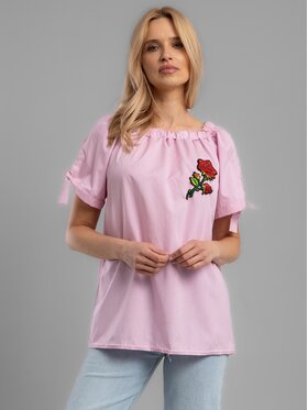 Perso Perso Bluzka CHCE710033F Różowy Regular Fit