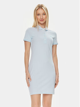 Lacoste Lacoste Každodenní šaty EF5473 Světle modrá Slim Fit