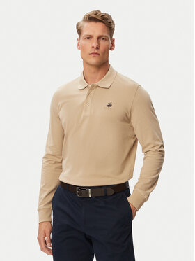 Beverly Hills Polo Club Beverly Hills Polo Club Polo marškinėliai P-SS26M-P424125 Smėlio Regular Fit