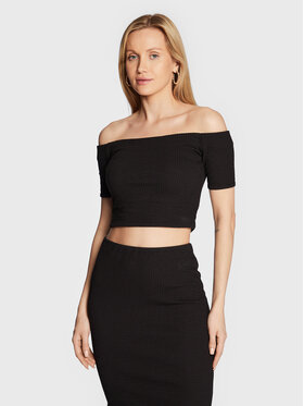 Guess Guess Bluză France W2YP11 KB7E2 Negru Slim Fit