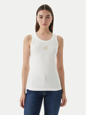 Luisa Spagnoli Luisa Spagnoli Τοπ Bordo 543281 Λευκό Slim Fit