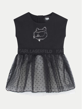 Karl Lagerfeld Kids Karl Lagerfeld Kids Φόρεμα καθημερινό Z30278 M Μαύρο Regular Fit