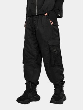 MADE BY SOCIETY MADE BY SOCIETY Spodnie materiałowe LOW Pants - P17746 Czarny Basic Fit