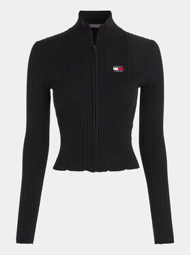 Tommy Jeans Tommy Jeans Sveter BadgeDW0DW16532 Čierna Slim Fit