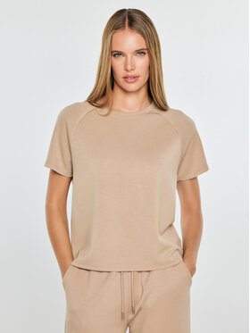 BIG STAR BIG STAR T-Shirt LUANA Beżowy Comfort Fit