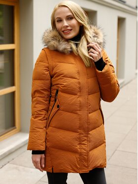 Perso Perso Kamizelka BLH919057FX Żółty Regular Fit