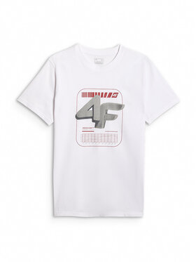 4F 4F T-Shirt WINTER CODE Biały Regular Fit