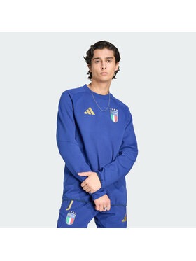 adidas adidas Bluza Italy Tiro Travel Crew Niebieski jasny Regular Fit