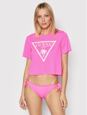 Guess Guess T-Shirt E02I01 KB9I0 Růžová Regular Fit