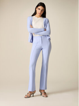 Oltre Oltre Spodnie materiałowe P088R109408N004 Turkusowy Flare Fit
