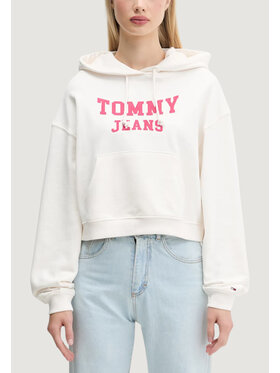 Tommy Jeans Tommy Jeans Felpa TJW BXY CRP VARSITY Bianco Casual Fit