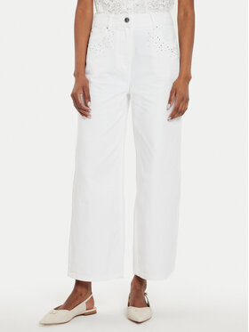 Morgan Morgan Blugi 242-PEZEL Alb Wide Leg