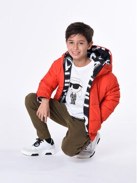 Karl Lagerfeld Kids Karl Lagerfeld Kids Kurtka puchowa Z26107 M Czarny Regular Fit
