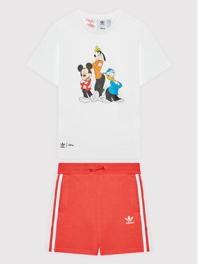 adidas adidas Komplet t-shirt i szorty sportowe Disney Mickey And Friends H20320 Kolorowy Regular Fit
