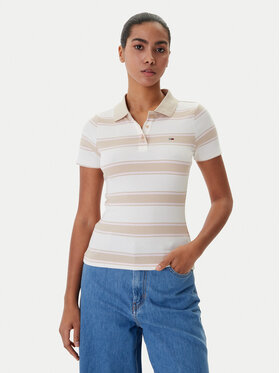 Tommy Jeans Tommy Jeans Polokošile DW0DW22327 Béžová Slim Fit