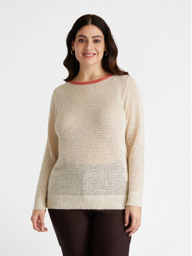 Fiorella Rubino Fiorella Rubino Cardigan M515L007884N002 Écru Regular Fit