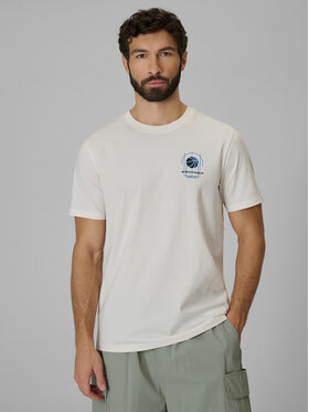 4F 4F T-Shirt ESSENTIALS Kremowy Regular Fit