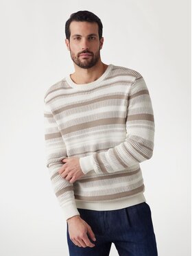 Guess Guess Sweter 173947 Beżowy Classic Fit