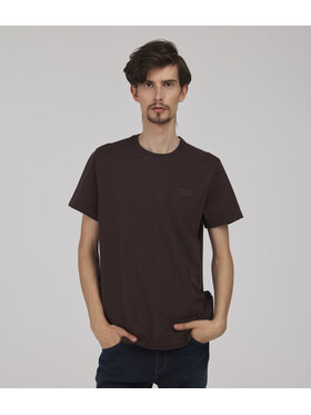 Lee Cooper Lee Cooper T-Shirt SIMPLE Brązowy ciemny Regular Fit