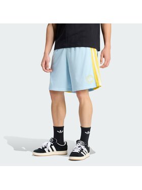 adidas adidas Szorty materiałowe 163232 Niebieski jasny Loose Fit