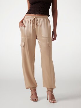 Guess Guess Spodnie materiałowe 172809 Beżowy Slim Fit