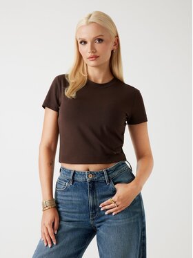 Guess Guess T-Shirt 176421 Hnědá Classic Fit
