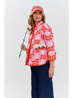 NAOKO NAOKO Prechodná bunda Peachy Bloom Ružová Regular Fit