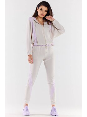 Awama Awama Bluza A495 Beżowy Basic Fit