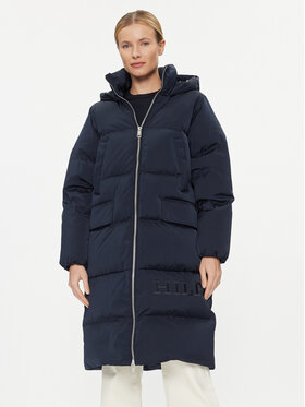 Tommy Hilfiger Tommy Hilfiger Пухено яке Sateen WW0WW40834 Тъмносин Regular Fit