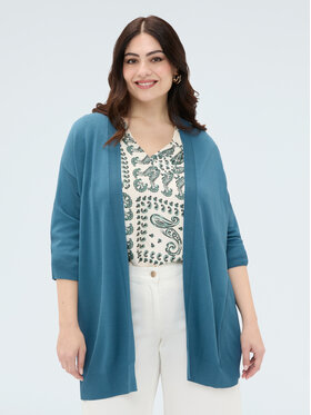 Fiorella Rubino Fiorella Rubino Kardigan M249E002271N024 Turkusowy A-Line Fit