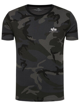 Alpha Industries Alpha Industries T-krekls Basic T Small Logo Camo 188505C Pelēks Regular Fit