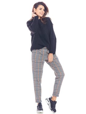 Awama Awama Spodnie damskie A365 Granatowy Basic Fit