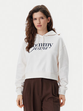 Tommy Jeans Tommy Jeans Bluza Script DW0DW20306 Beżowy Relaxed Fit