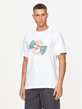 Converse Converse T-shirt M Chuck Patch Distort Tee 10026427-A02 Bianco Regular Fit