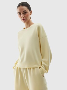 4F 4F Bluza 4FWSS24TSWSF1001 Żółty jasny Active Fit