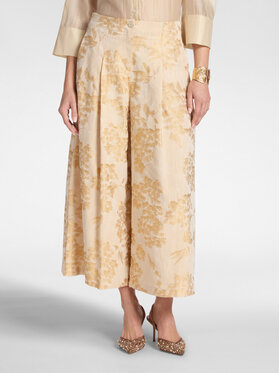 Elena Mirò Elena Mirò Pantaloni di tessuto P024P000477N001 Crema Cropp Fit