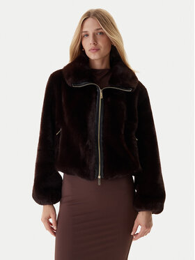 Fracomina Fracomina Futro FQ25WC4002O44501 Brązowy Regular Fit