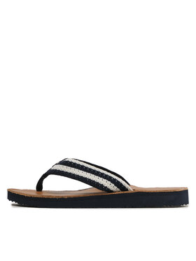 Tommy Hilfiger Tommy Hilfiger Japonki Feminne Crochet Flip Flop FW0FW07261 Granatowy
