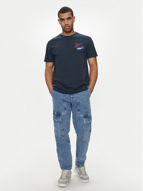 Tommy Jeans Jeans Hlače Isaac DM0DM19289 Modra Relaxed Fit