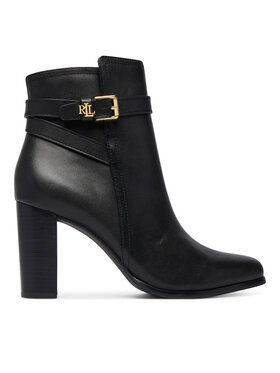 LAUREN RALPH LAUREN LAUREN RALPH LAUREN Ботильйони Brooke II Calfskin Bootie Heel 802974475004 Чорний