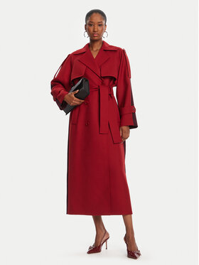 Patrizia Pepe Patrizia Pepe Тренч 8O0188/A630-J4L3 Бордовий Regular Fit