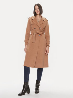 Liu Jo Liu Jo Wollmantel CF3002 T3540 Beige Relaxed Fit