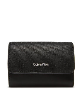 Calvin Klein Calvin Klein Γυναικείο Πορτοφόλι Ck Must Aop Small Trifold W Zip LV04F1038G Μαύρο