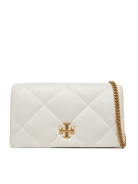 Tory Burch Tory Burch Дамска чанта Kira iamond Quilt Chain Wallet 158624 Бял