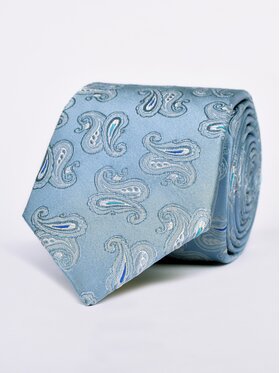 ELSNER ELSNER Kravata JEDWAB ŻAKARD A1018 Modrá