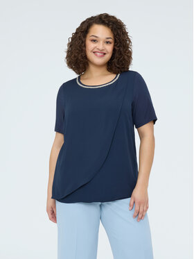 Fiorella Rubino Fiorella Rubino T-Shirt G07SL009060N034 Niebieski Boxy Fit