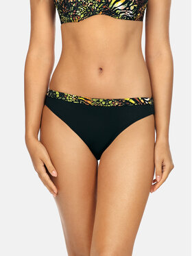 Miss Lou Miss Lou Bikini pezzo sotto Jolie Safari Fashion D-ML037 Nero