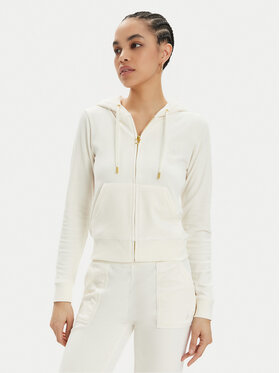 Juicy Couture Juicy Couture Džemperis ar kapuci Robertson JCAP176G Écru Slim Fit
